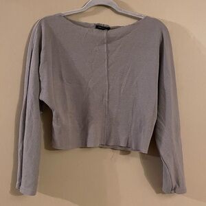 Forever 21 Gray Long Sleeve Top Size Small